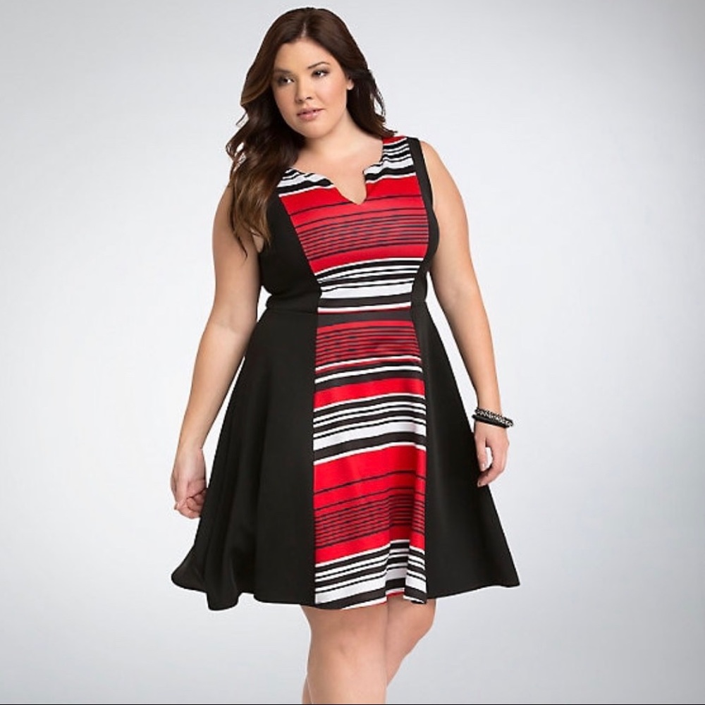 Striped Scuba Dress